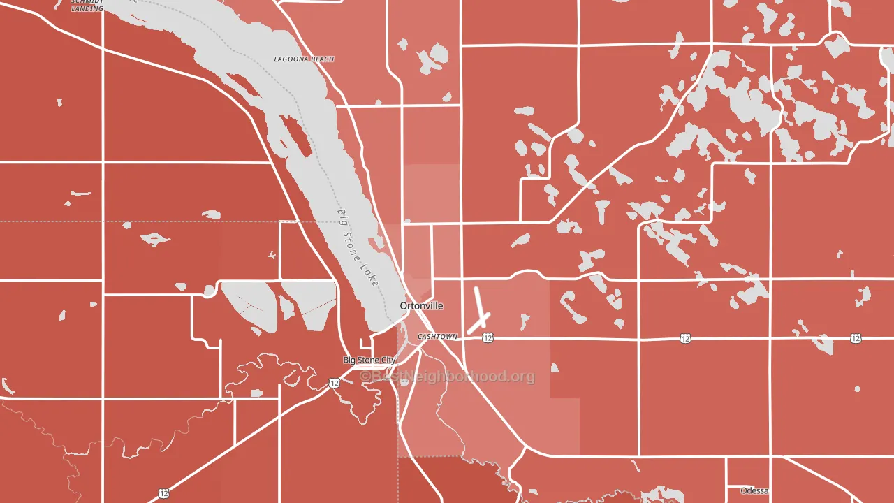 56278, MN block-group political-lean map