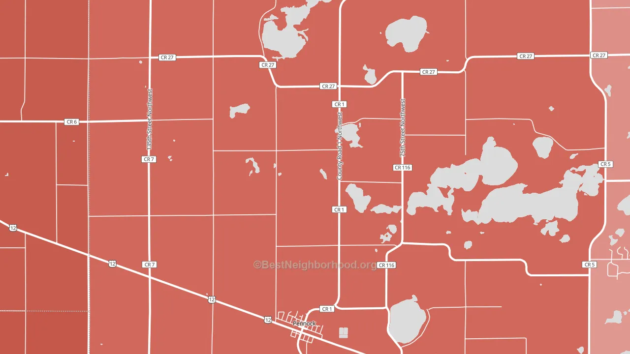 56279, MN block-group political-lean map