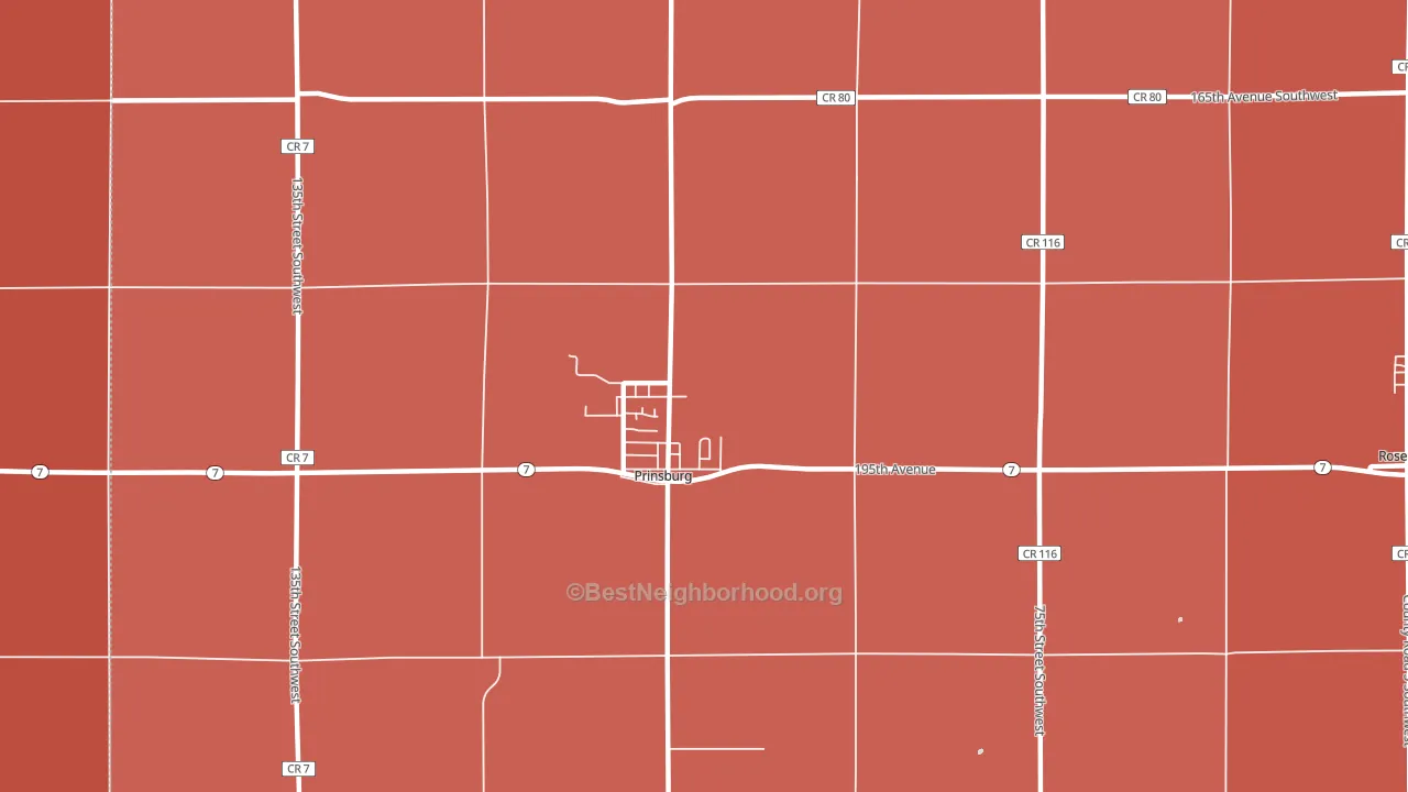 56281, MN block-group political-lean map