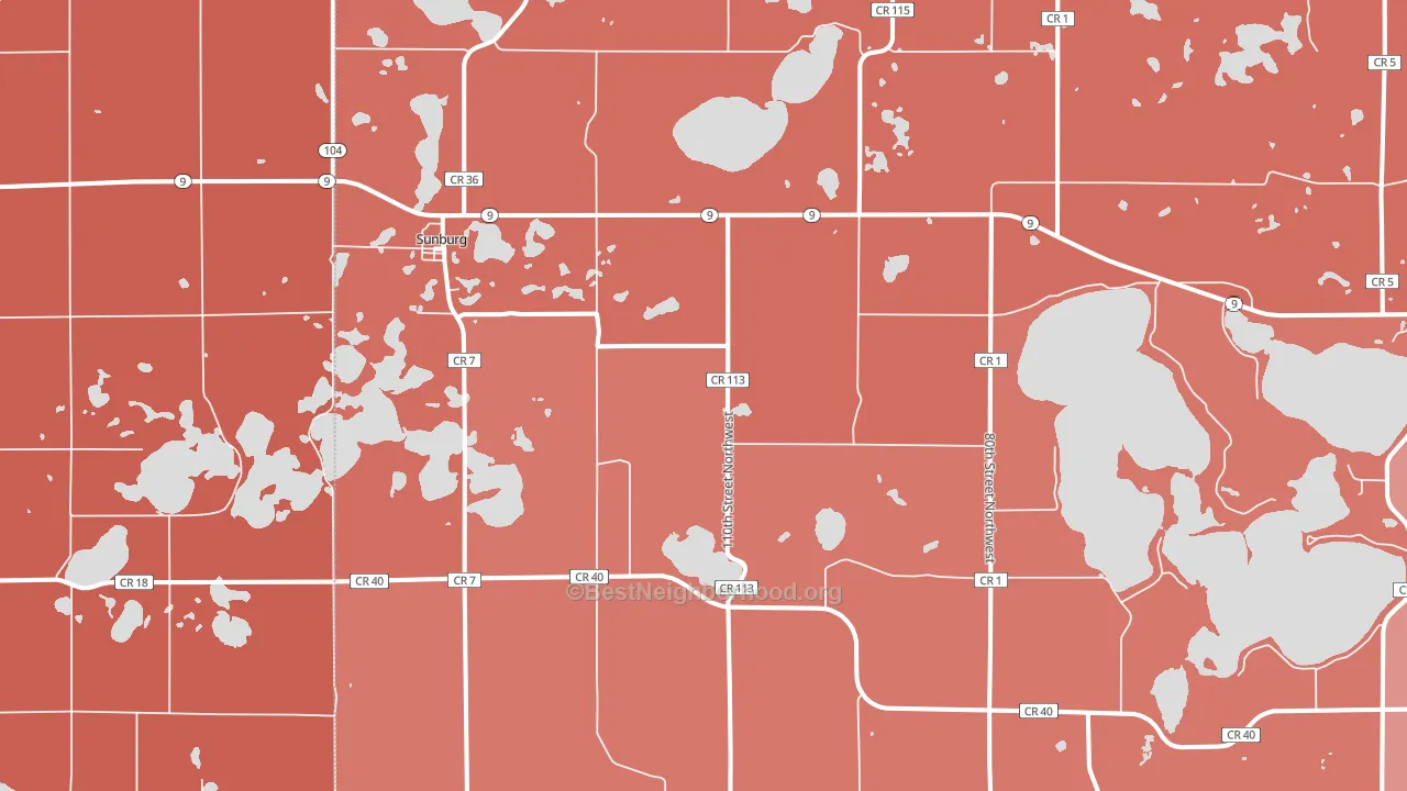 56289, MN block-group political-lean map