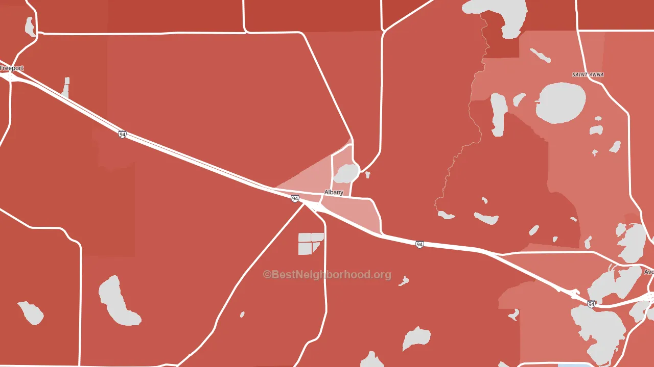 56307, MN block-group political-lean map