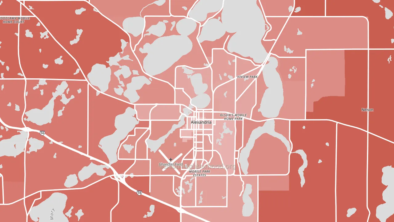 56308, MN block-group political-lean map
