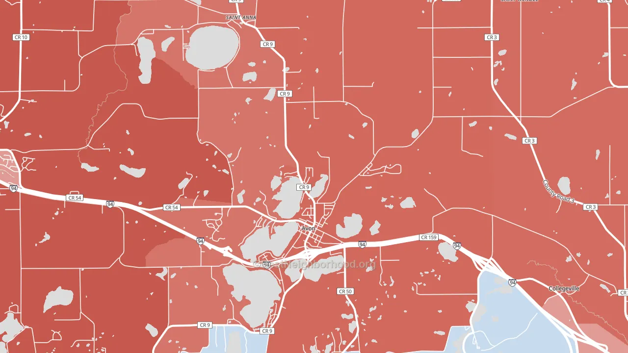 56310, MN block-group political-lean map