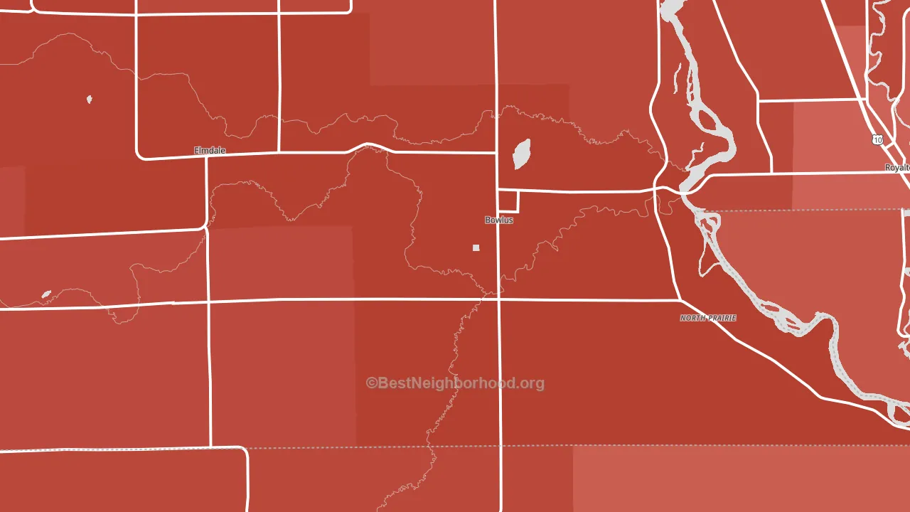56314, MN block-group political-lean map