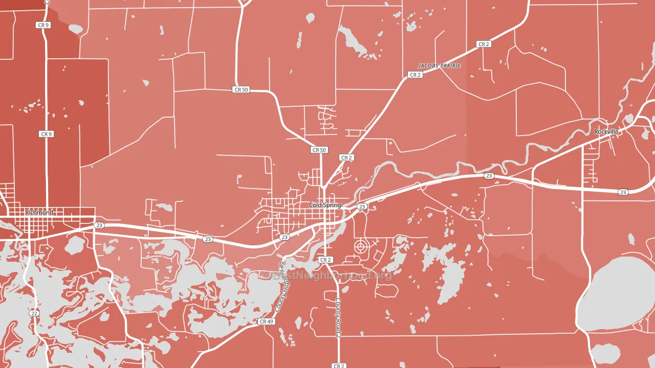 56320, MN block-group political-lean map
