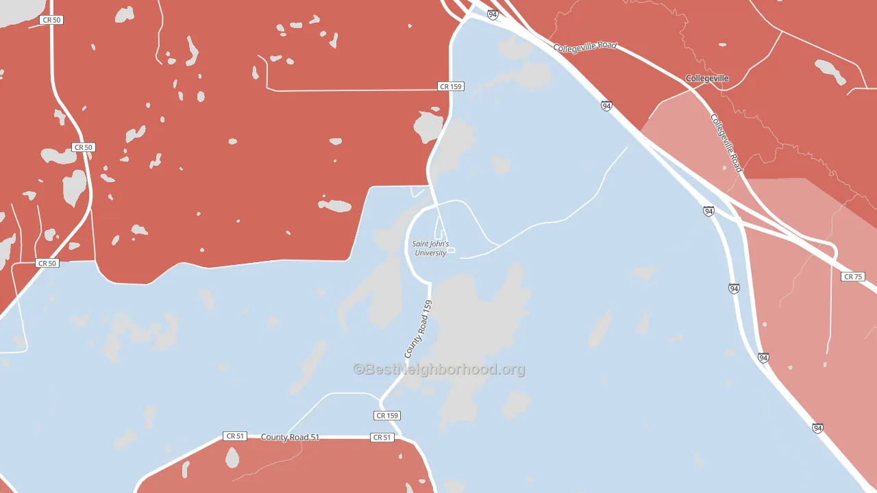 56321, MN block-group political-lean map