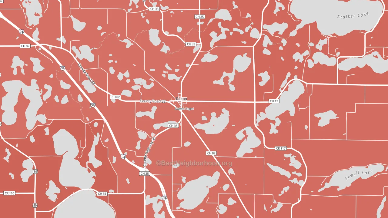 56324, MN block-group political-lean map