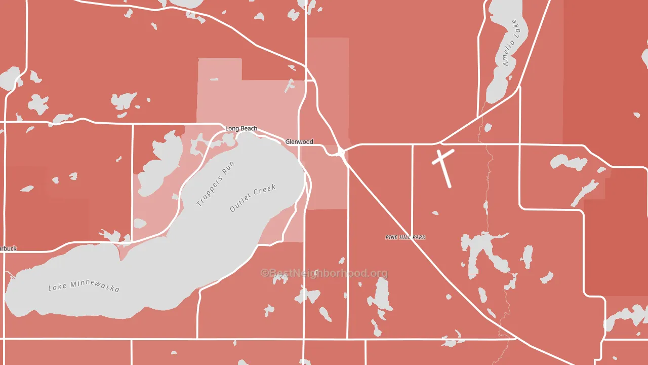 56334, MN block-group political-lean map
