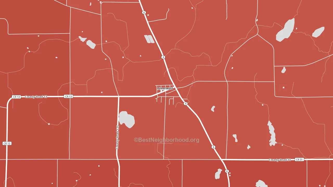 56335, MN block-group political-lean map