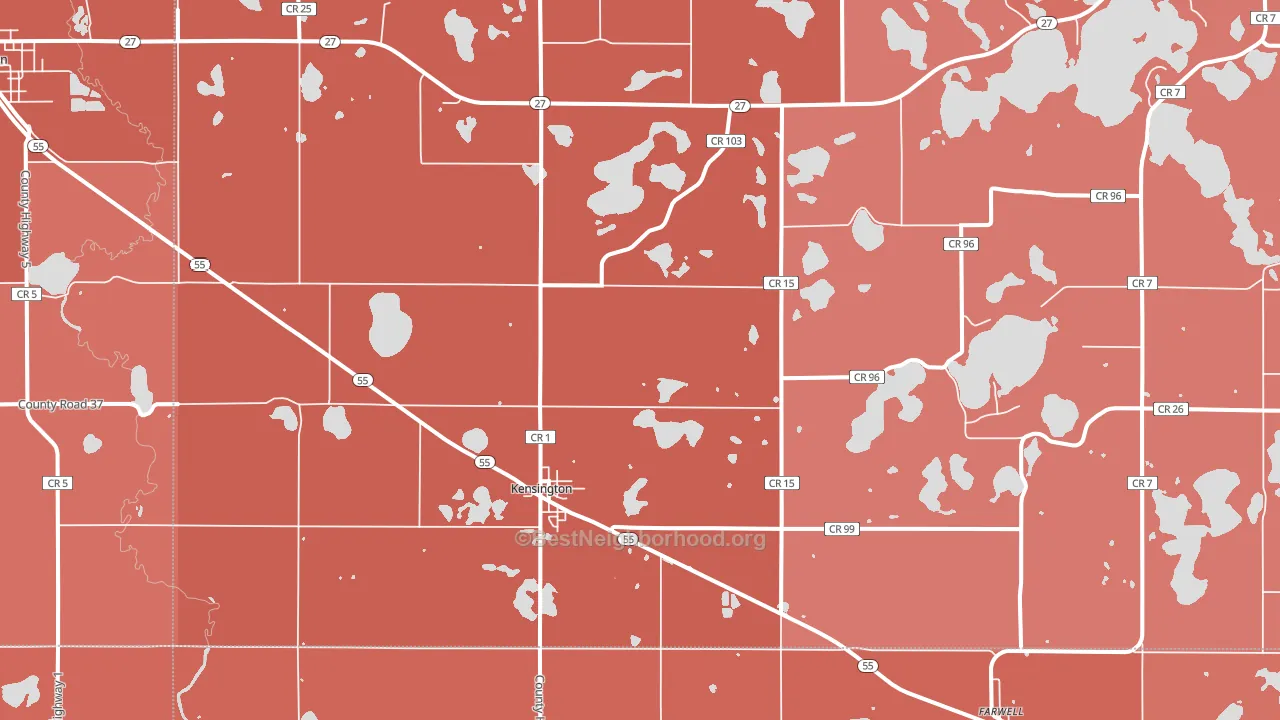 56343, MN block-group political-lean map