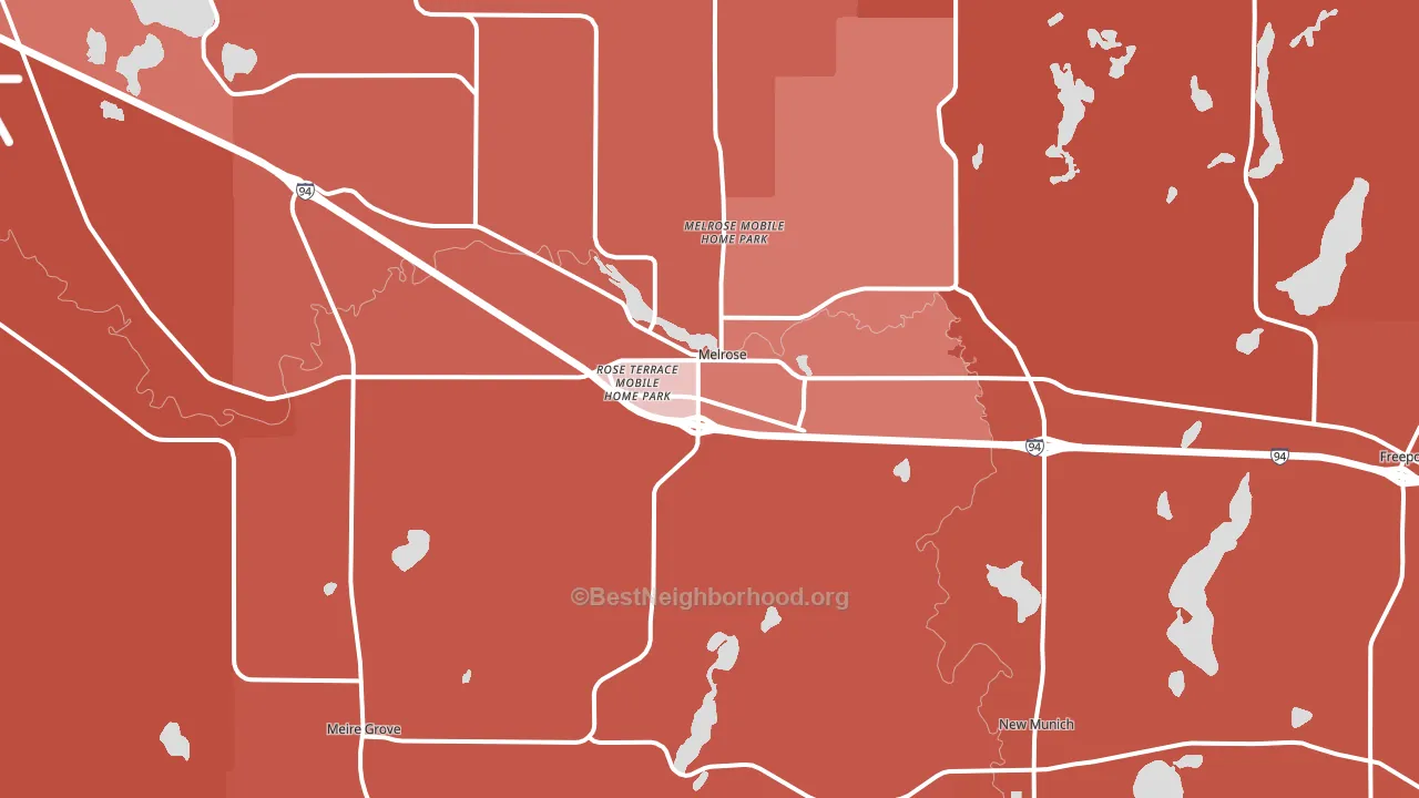 56352, MN block-group political-lean map