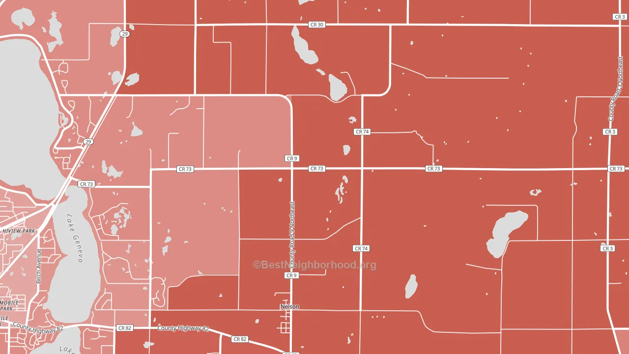 56355, MN block-group political-lean map