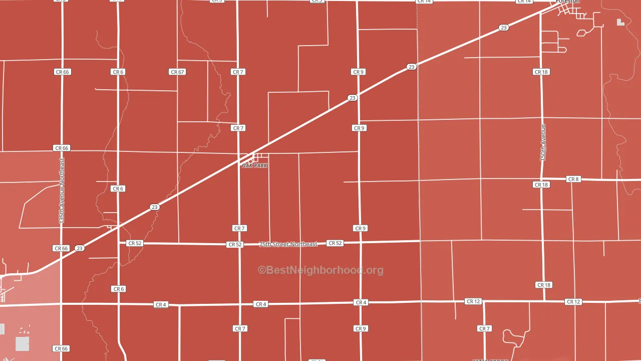 56357, MN block-group political-lean map