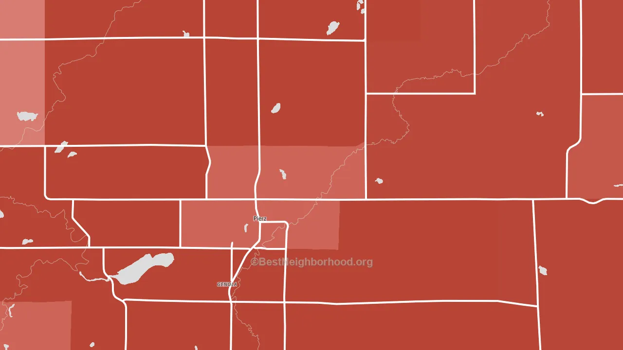 56364, MN block-group political-lean map