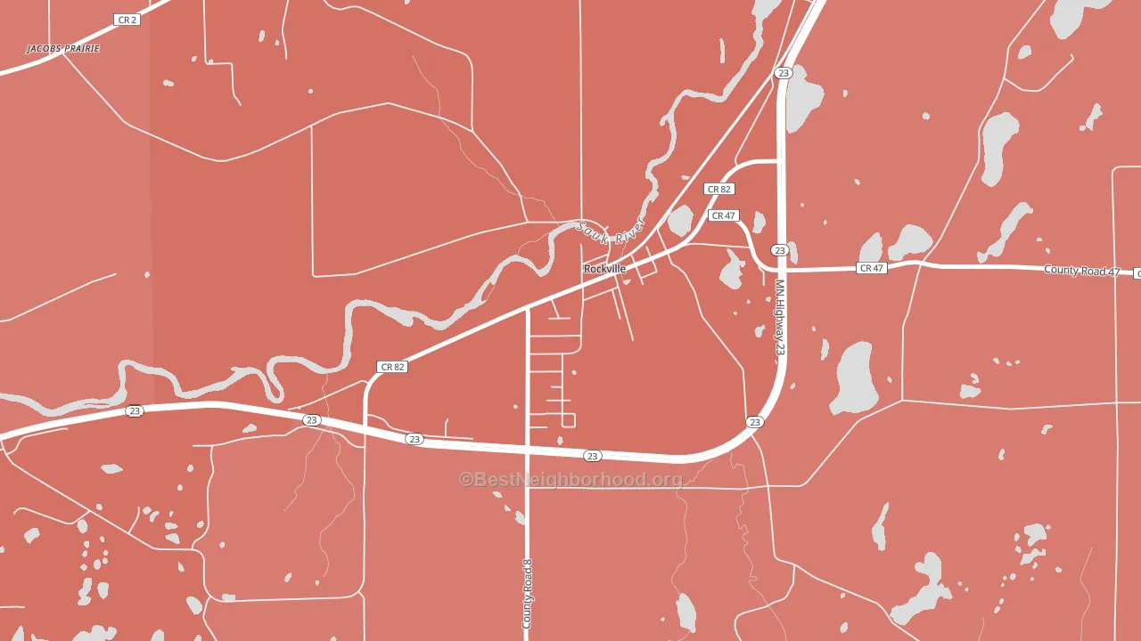 56369, MN block-group political-lean map