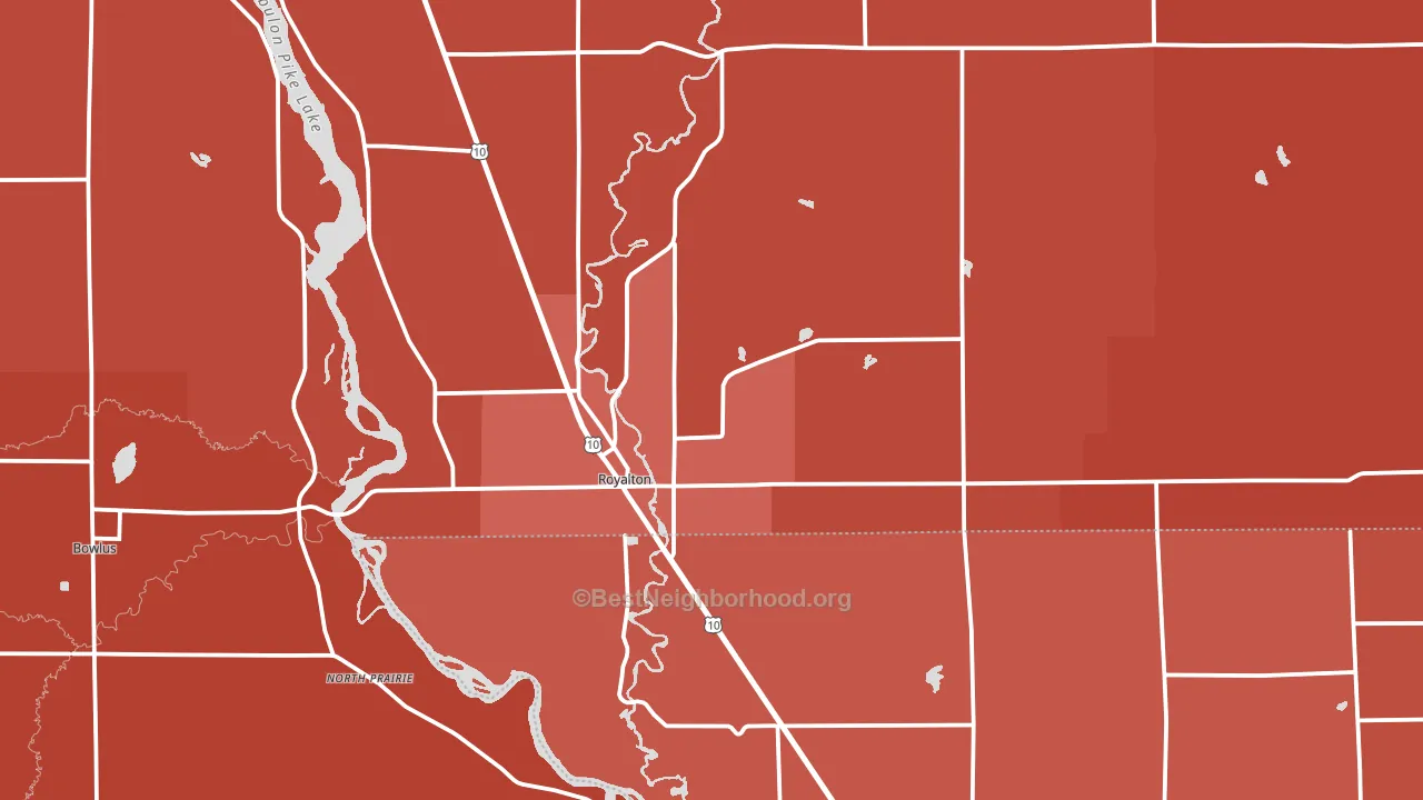 56373, MN block-group political-lean map