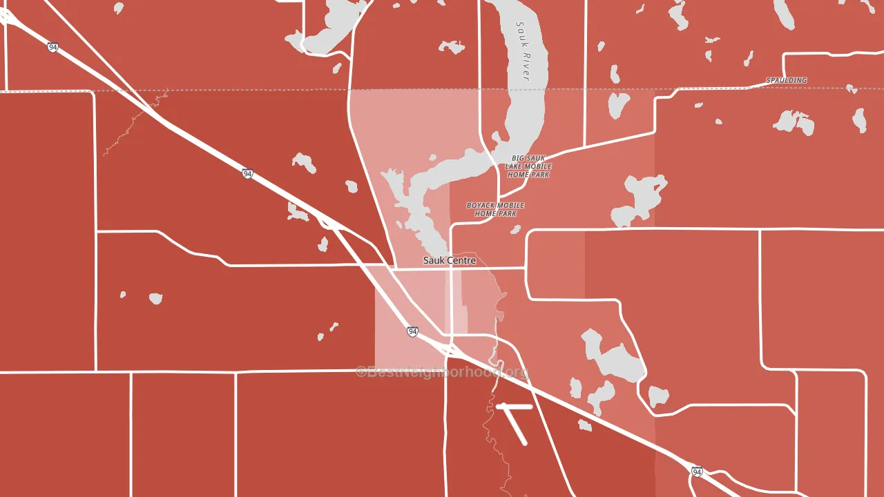 56378, MN block-group political-lean map