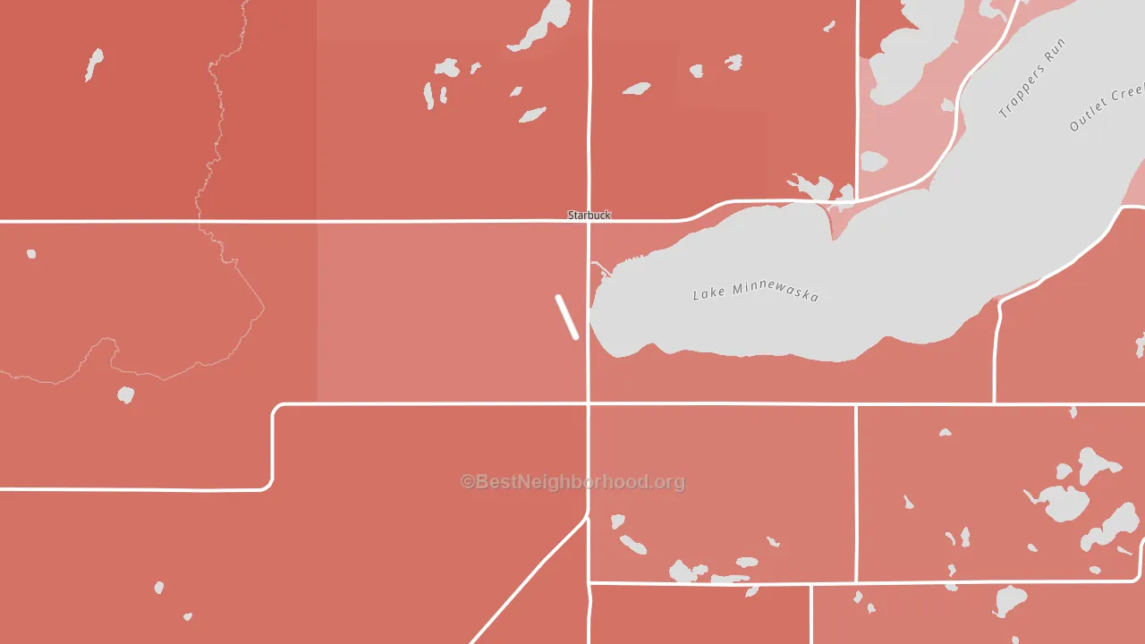 56381, MN block-group political-lean map