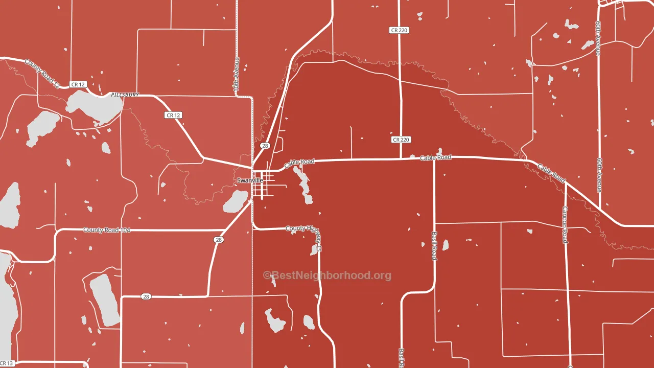56382, MN block-group political-lean map