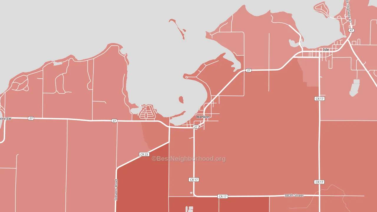 56386, MN block-group political-lean map