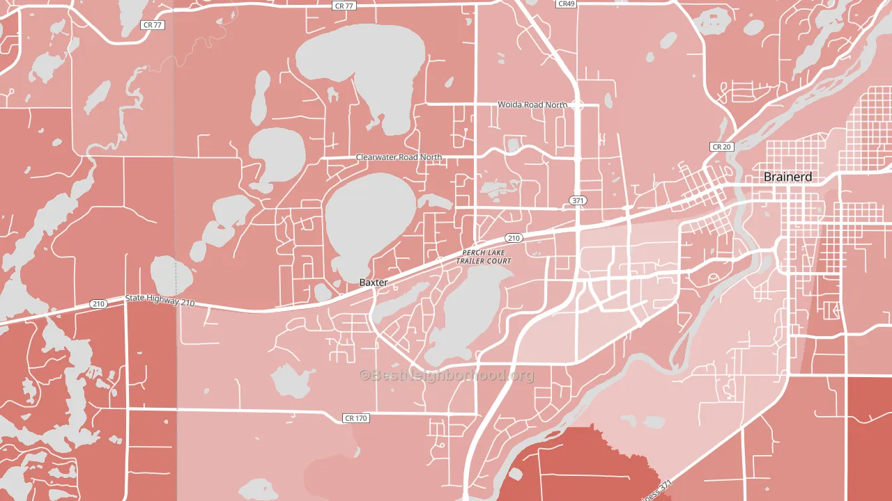 56425, MN block-group political-lean map