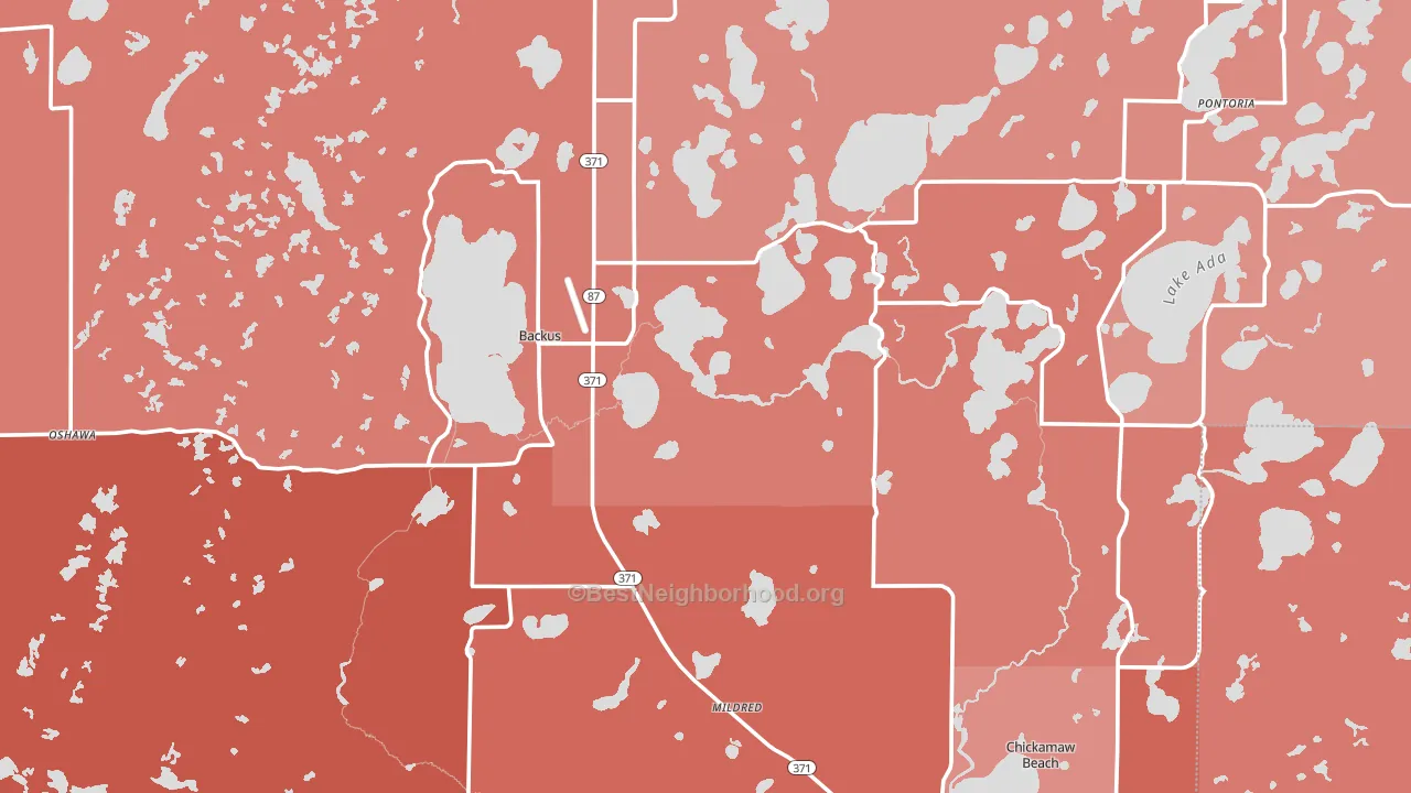 56435, MN block-group political-lean map