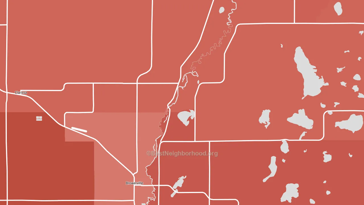 56438, MN block-group political-lean map