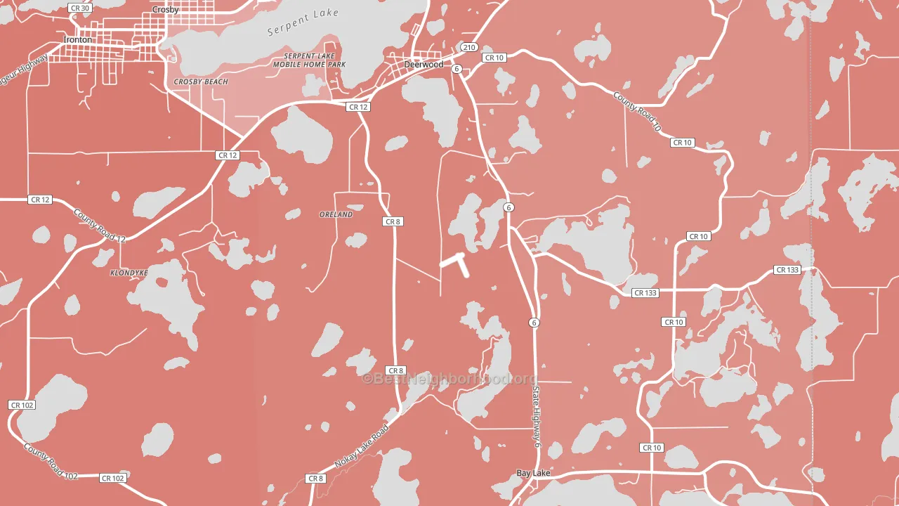 56444, MN block-group political-lean map