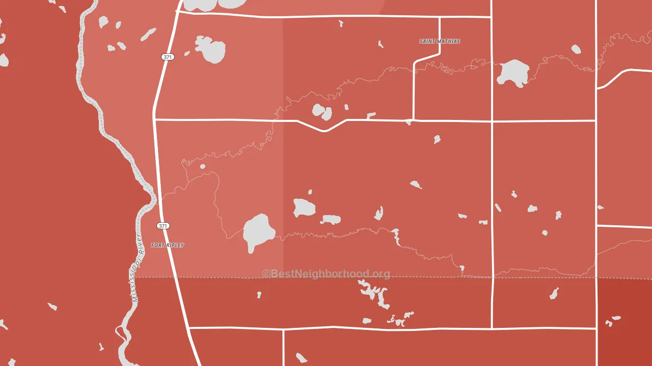 56449, MN block-group political-lean map
