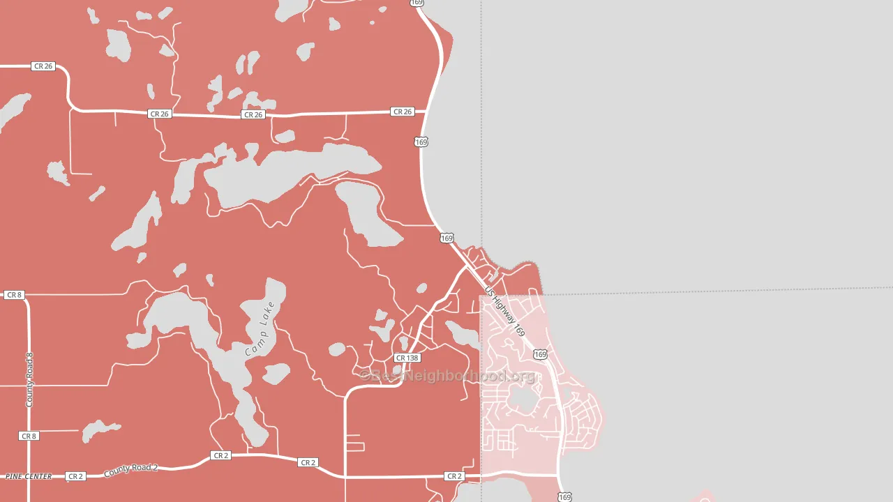 56450, MN block-group political-lean map