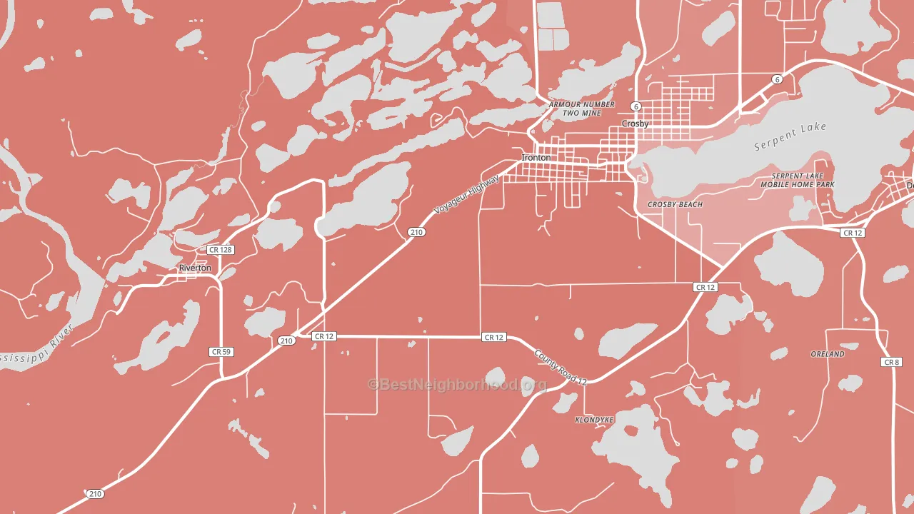 56455, MN block-group political-lean map