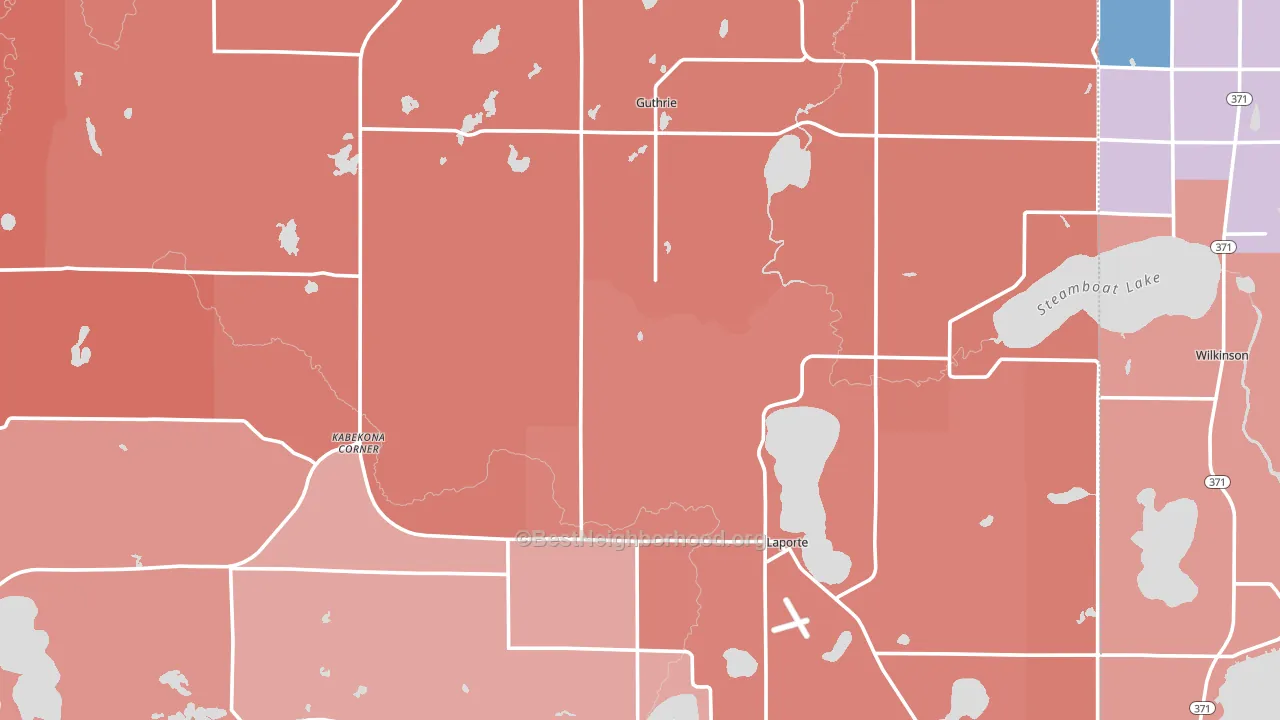 56461, MN block-group political-lean map