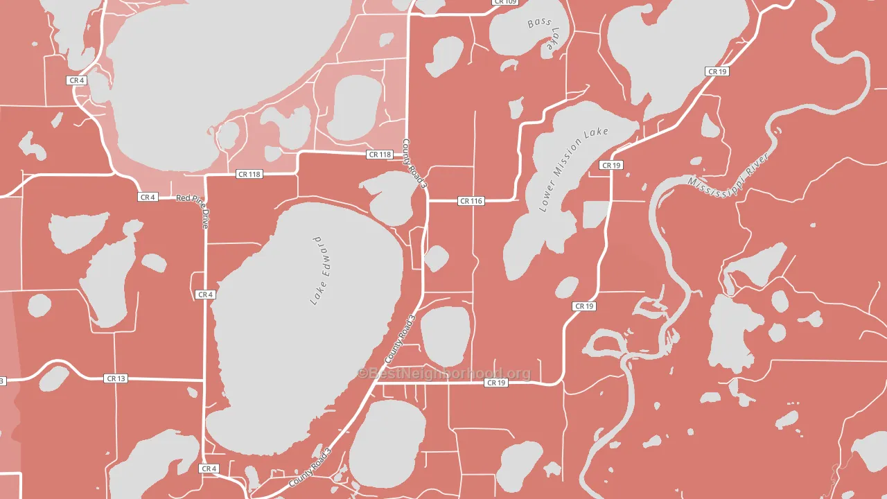56465, MN block-group political-lean map