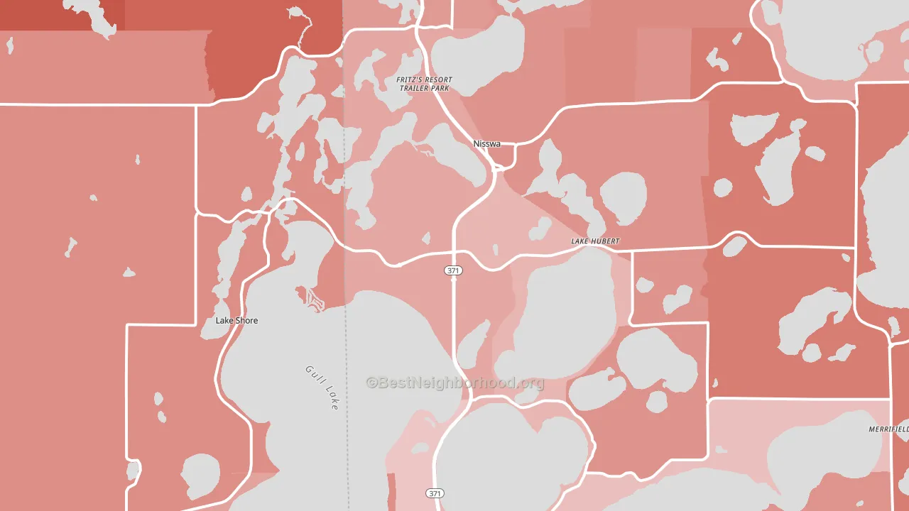 56468, MN block-group political-lean map