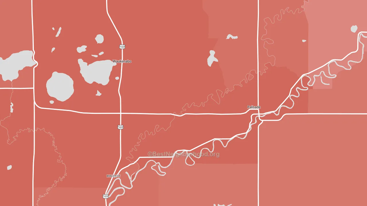 56469, MN block-group political-lean map