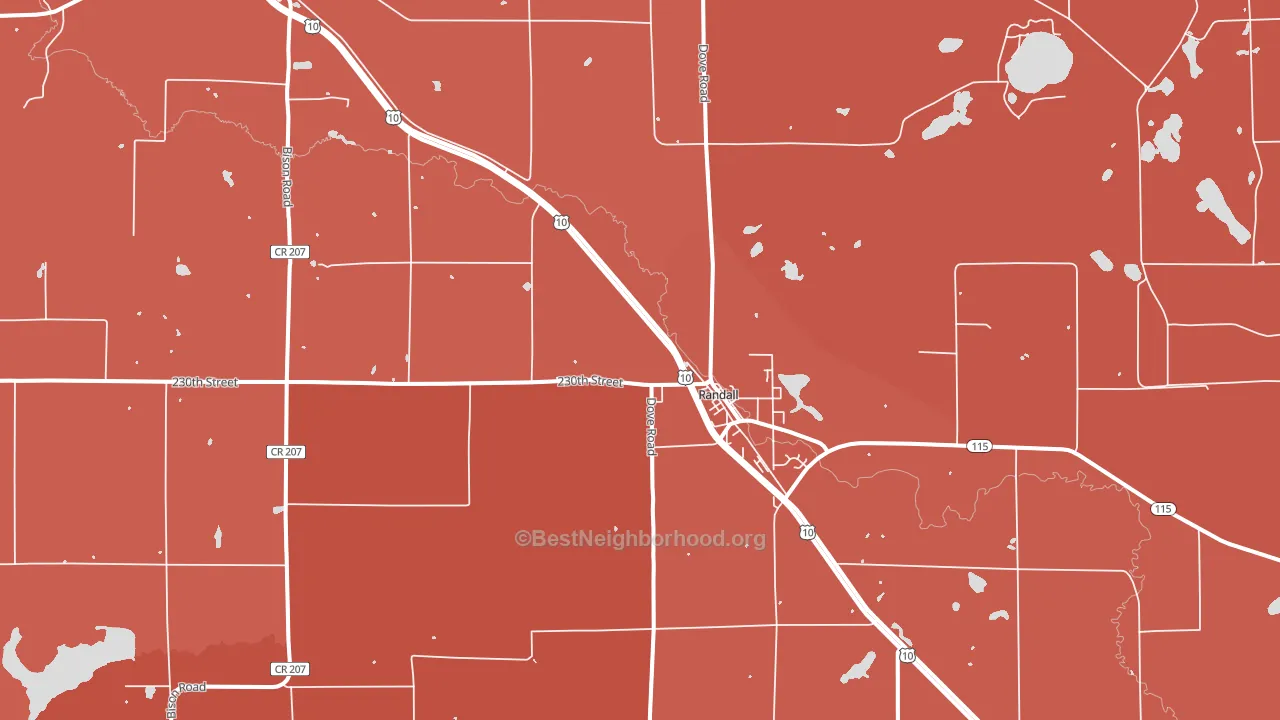 56475, MN block-group political-lean map