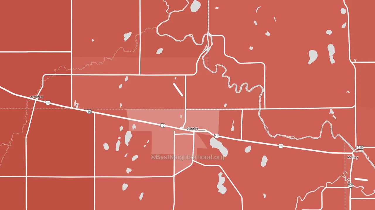 56479, MN block-group political-lean map