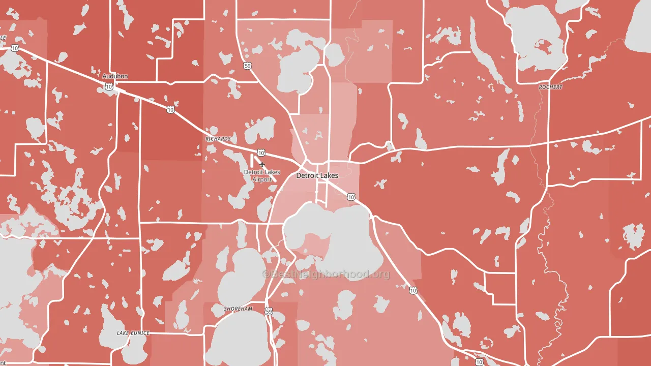 56501, MN block-group political-lean map
