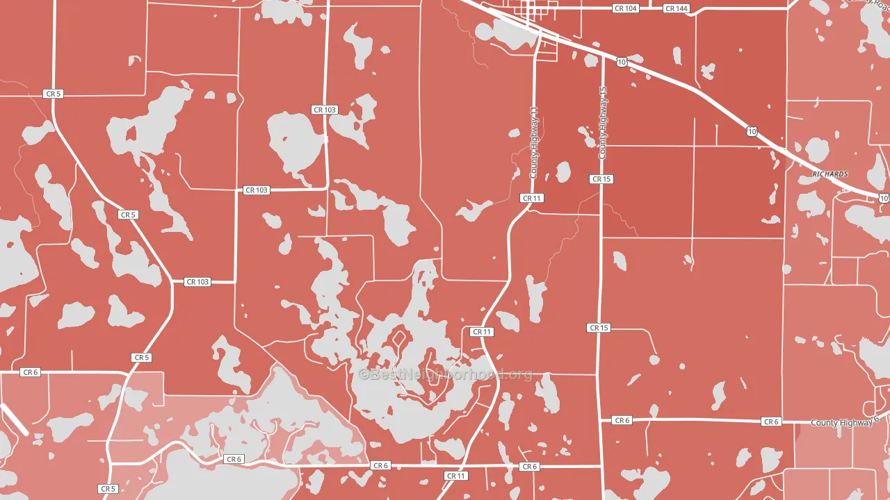 56511, MN block-group political-lean map