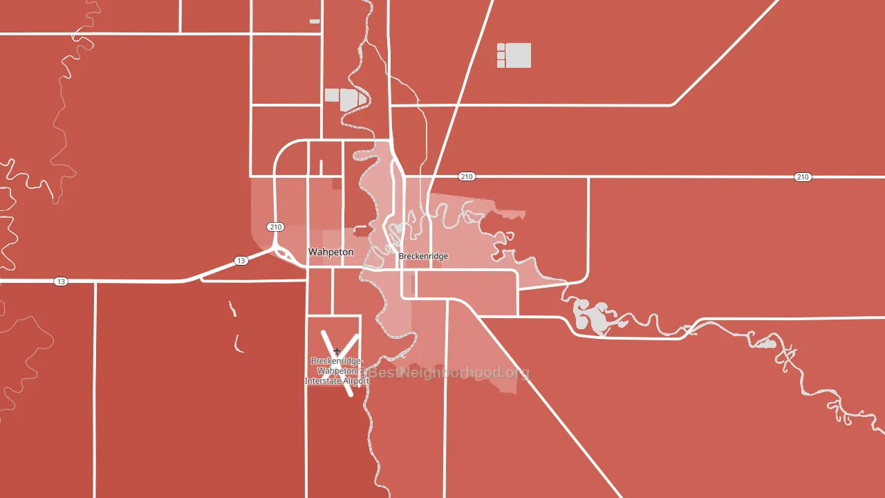 56520, MN block-group political-lean map