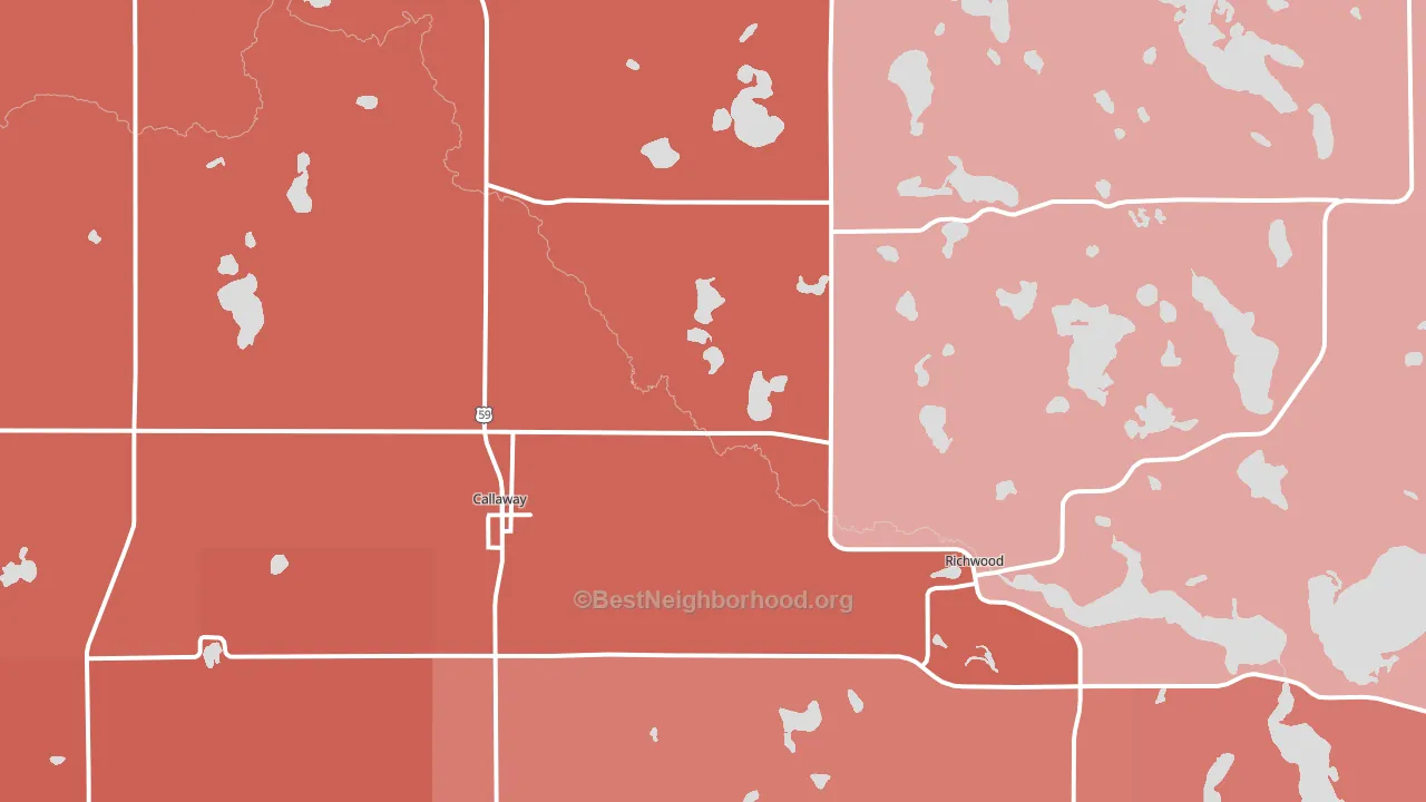 56521, MN block-group political-lean map