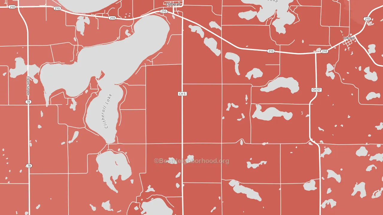 56524, MN block-group political-lean map