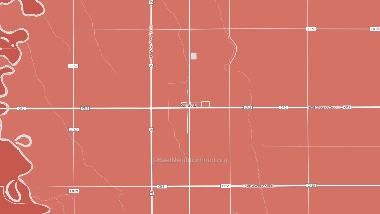 56525, MN block-group political-lean map