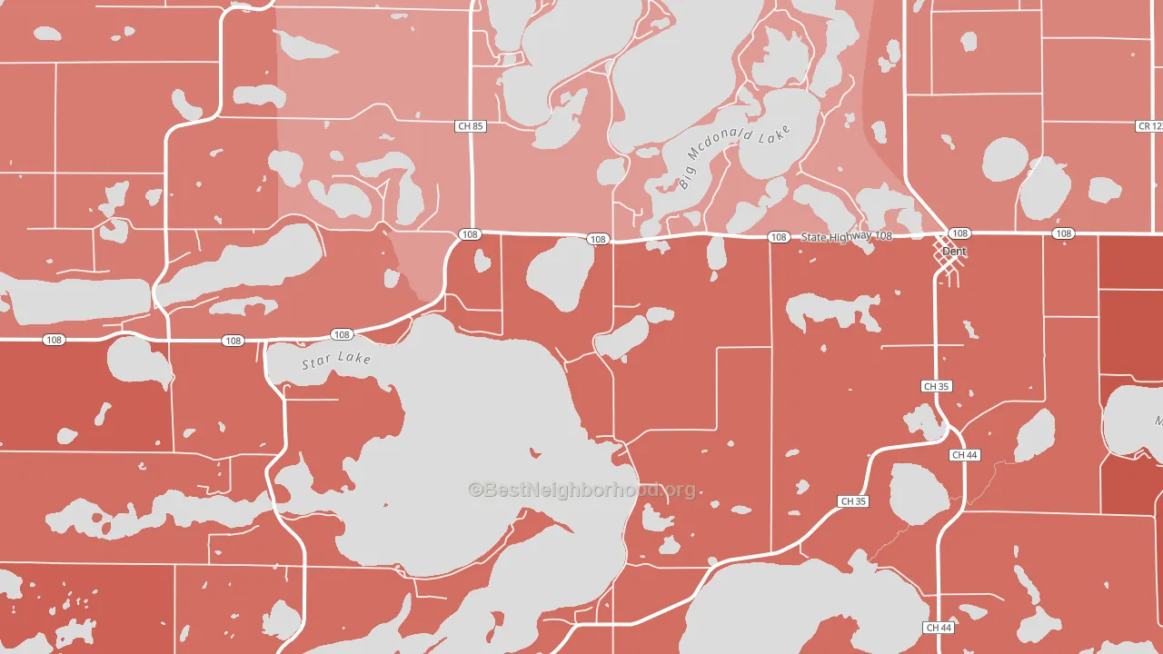 56528, MN block-group political-lean map