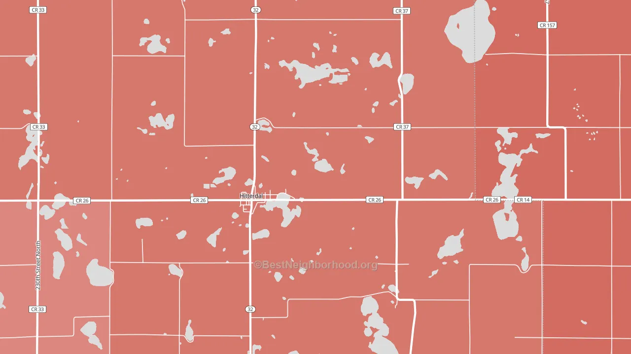 56552, MN block-group political-lean map