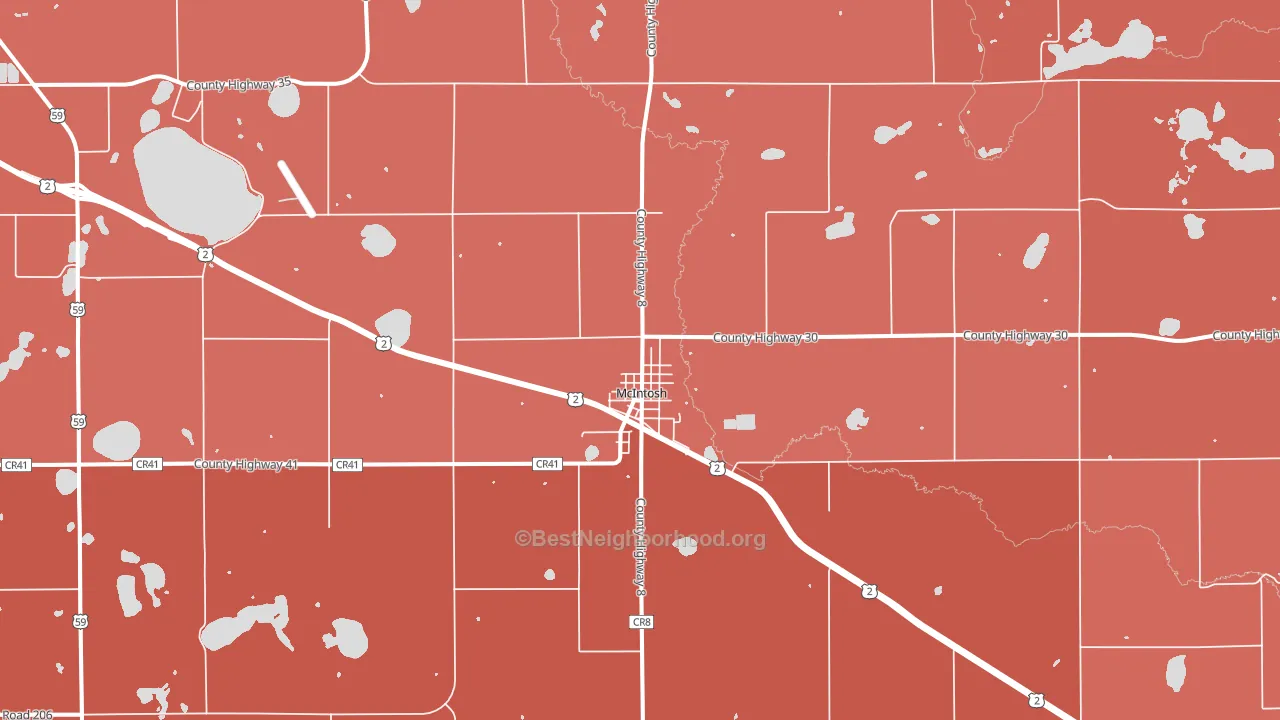 56556, MN block-group political-lean map