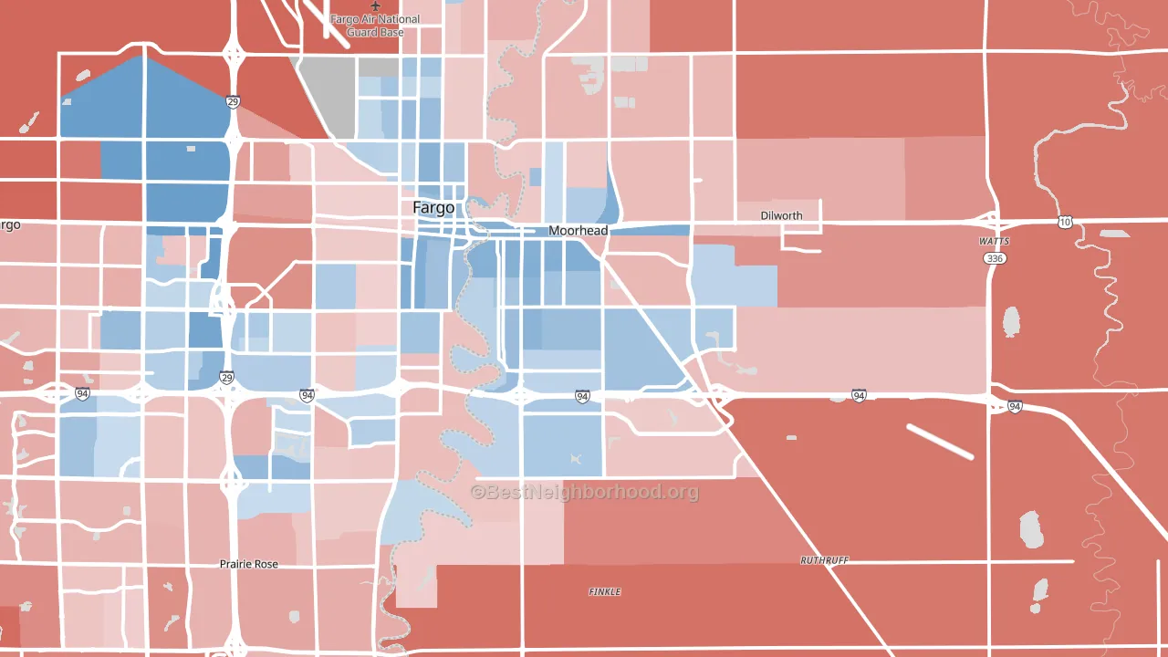 56560, MN block-group political-lean map