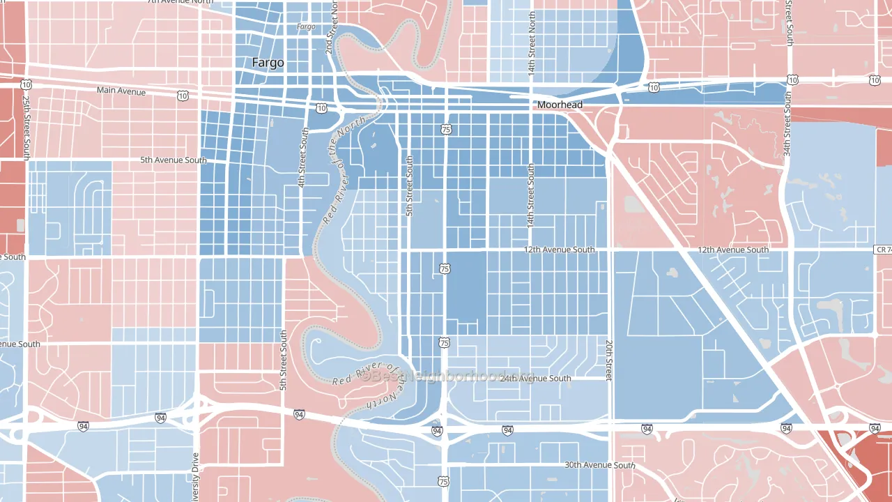 56562, MN block-group political-lean map