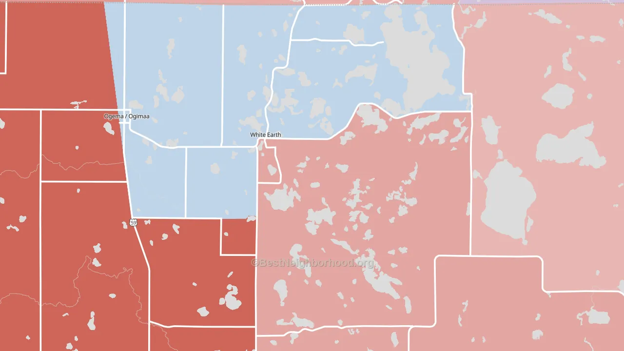 56569, MN block-group political-lean map
