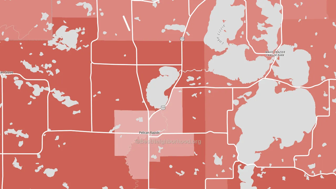 56572, MN block-group political-lean map